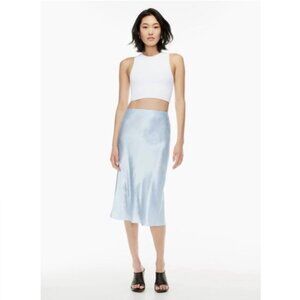 nwot Babaton slip midi skirt icy blue 6